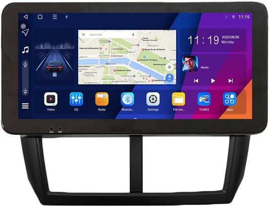 Kunfine CarPlay Android Auto Navigation Stereo GPS Radio Reverse Camera Display 10.33" QLED Touchscreen Headunit Tablet Pad Media Player for Subaru Forester 2007-2013, if Applicable Quad Core 1G+32G