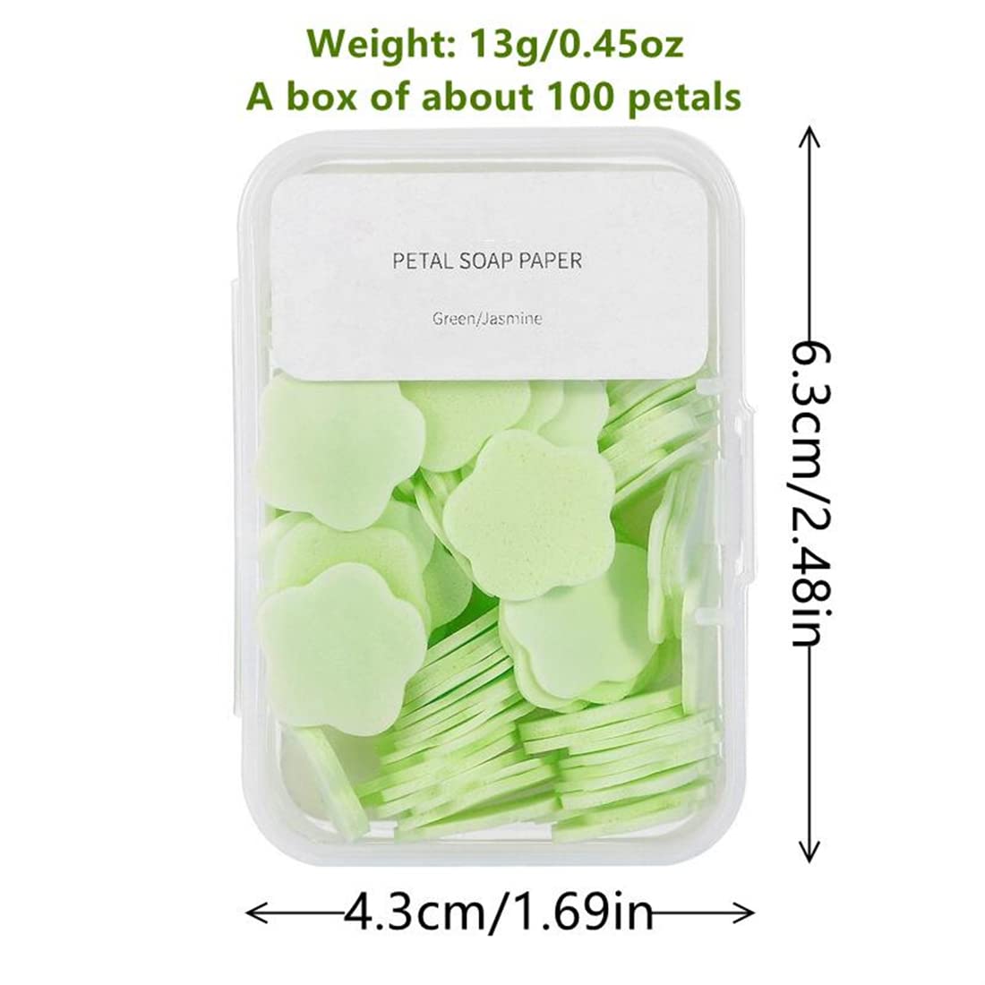 4 Different Scented Mini Fresh Portable Disposable Petal Hand Wash Sheets, Dissolvable Hand Bath Soap, Suitable for Children and Adults, Outdoor, Travel, Camping, 4 Boxes (Approx 400 Sheets)