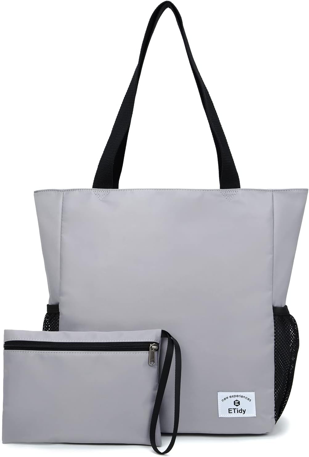 ETidy Large Capacity Foldable Tote Bag With Zipper Water-resistant SandproofWomen Beach Bag Handbag GymBag Travel ShoppingBag