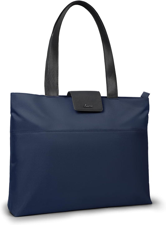 SIMTOP Tote Bag for Women with Magnetic Pocket Water Resistant Polyester 16.2" Laptop Compartment for Travel, Office, Daily