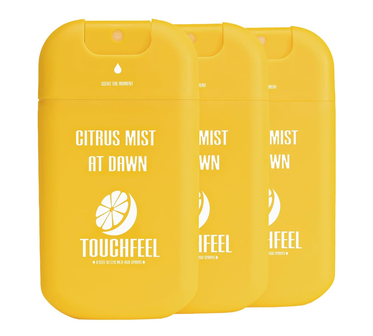 Power Mist Hand Sanitizer Spray, Scented Hydrating Hand Sanitizers Travel Size Refillable, Pocket Portable 3-Pack (Citrus mist at dawn) 0.93Fl Oz 460-Sprays Each