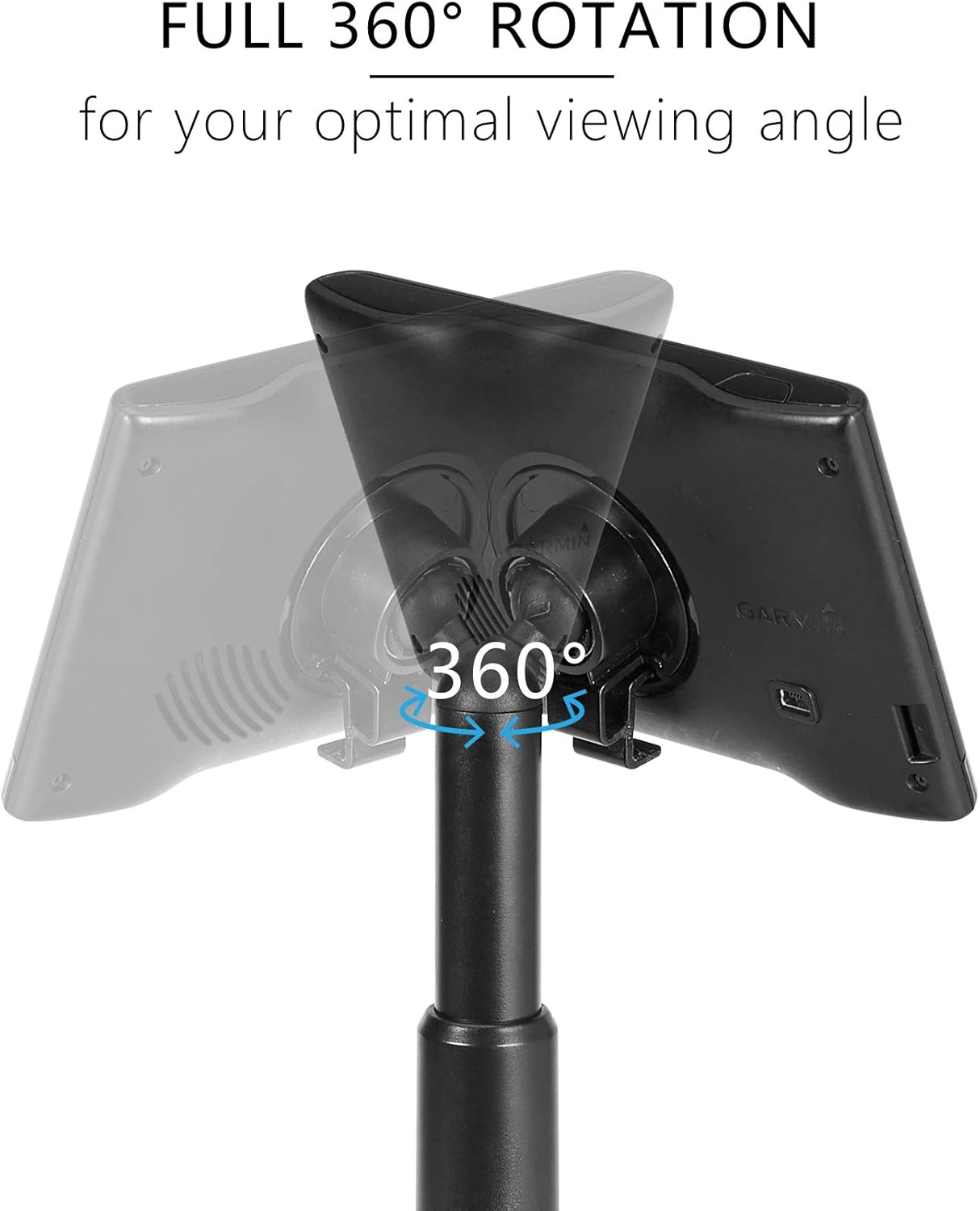 1Zero Solid GPS Cup Holder Mount for Garmin [Adjustable Arm], Replacement Car Truck Cupholder Ball Mount Compatible with Garmin Nuvi Drivesmart RV Dezl Drive Zumo Driveassist DriveLuxe Navigator