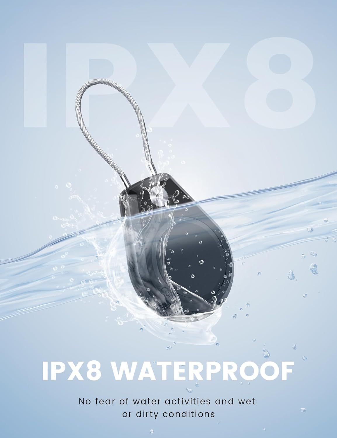 4 Pack Waterproof Secure Holder for AirTag Accessories, Anti-Theft Track Case with Steel Cable, Ultra Durable Scratch-Resistant Cover -Compatible with Apple AirTag for Keychain,Car,Bike,Luggage, Pet