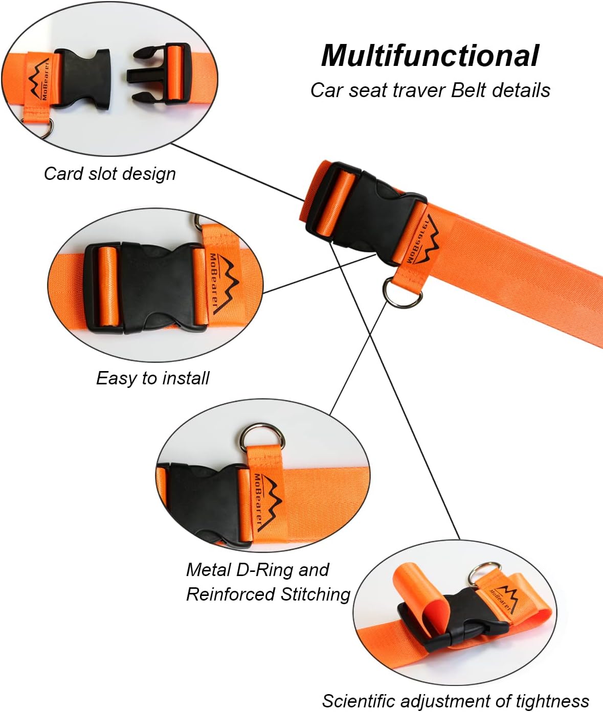 Car Seat Travel Belt to Suitcase,Car Seat Travel Strap to Convert Kid Car Seat and Carry-on Luggage into an Airport Car Seat Stroller,Safe Travel Solution for Transport