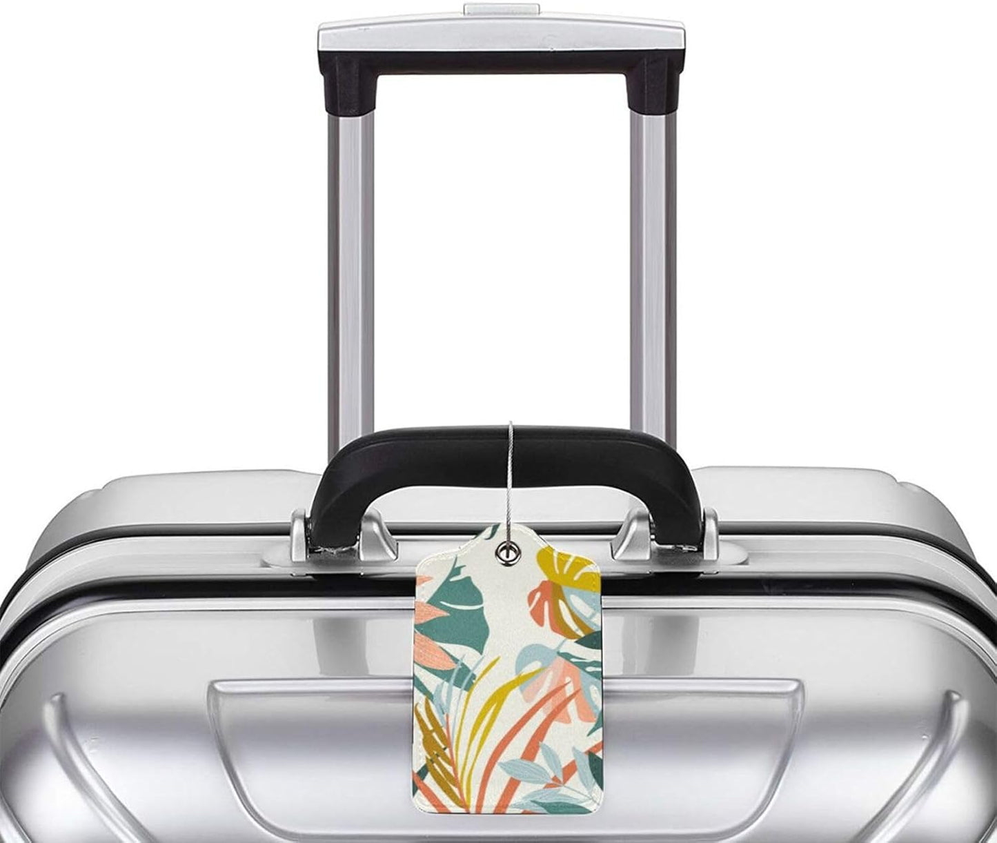 2 Pcs Boho Foliage Botanical Luggage Tag for Suitcases, Cruise Ship Essential Travel Gift for Men Women Couples, Honeymoon Anniversary Travel Boho Decor Bag, Funny Christmas Birthday Gifts