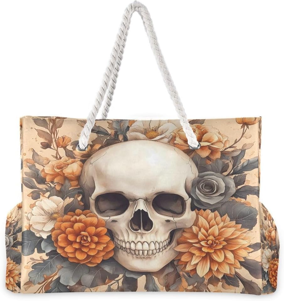 senya Large Beach Bags Totes Canvas Tote Shoulder Bag Soft Wave Water Resistant Bags for Gym Travel Daily Ocean