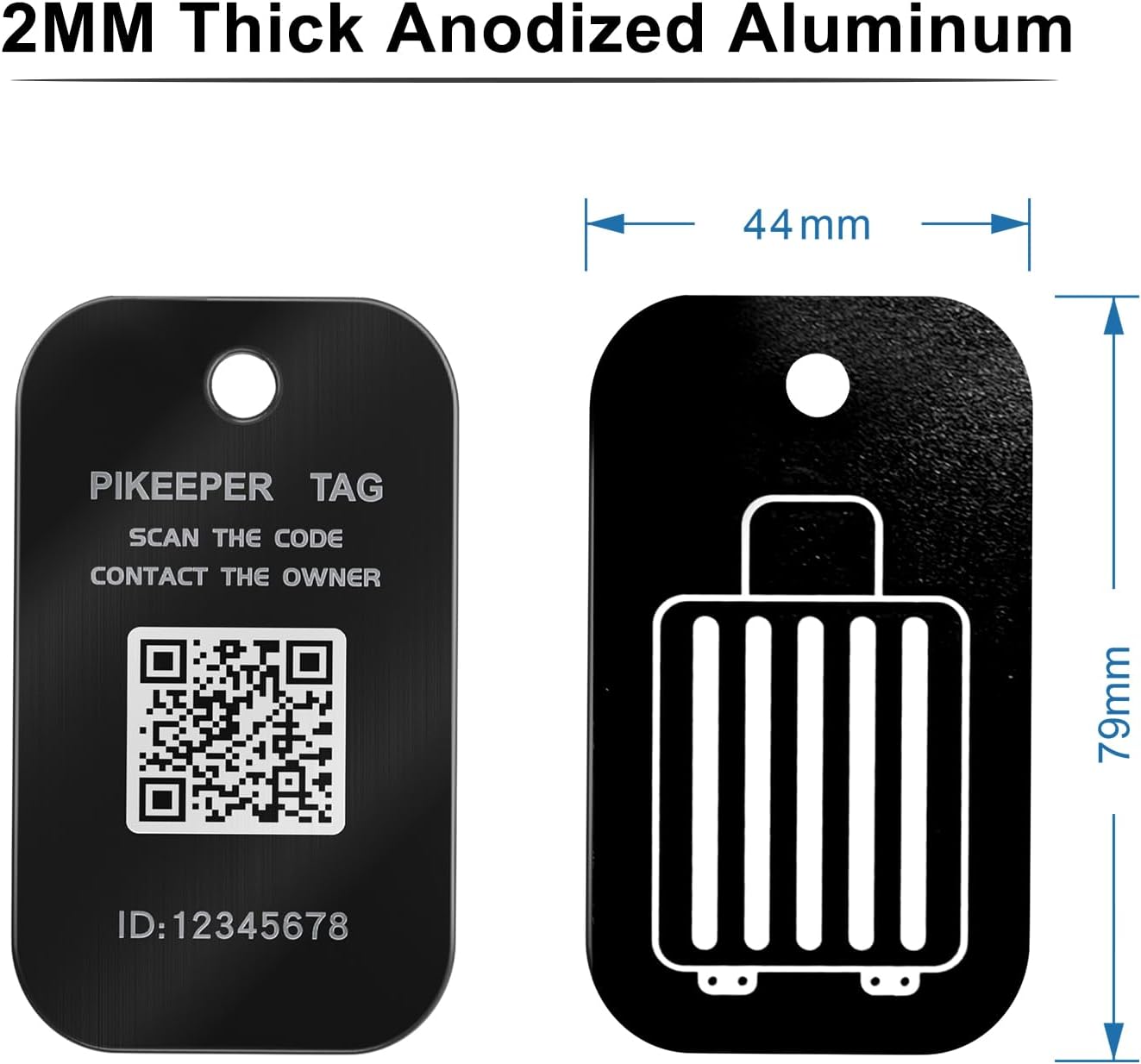 Smart Luggage Tag - Waterproof QR Code Cruise ID Labels with Location Notification When Scanned, Customizable & Durable Travel Tags for Suitcases, Backpacks, Hide Personal Info Securely