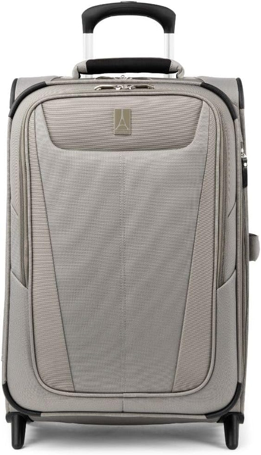 Travelpro Maxlite 5 Softside Expandable Upright 2 Wheel Carry on Luggage, Lightweight Suitcase, Men and Women, Champagne, Carry On 22-Inch