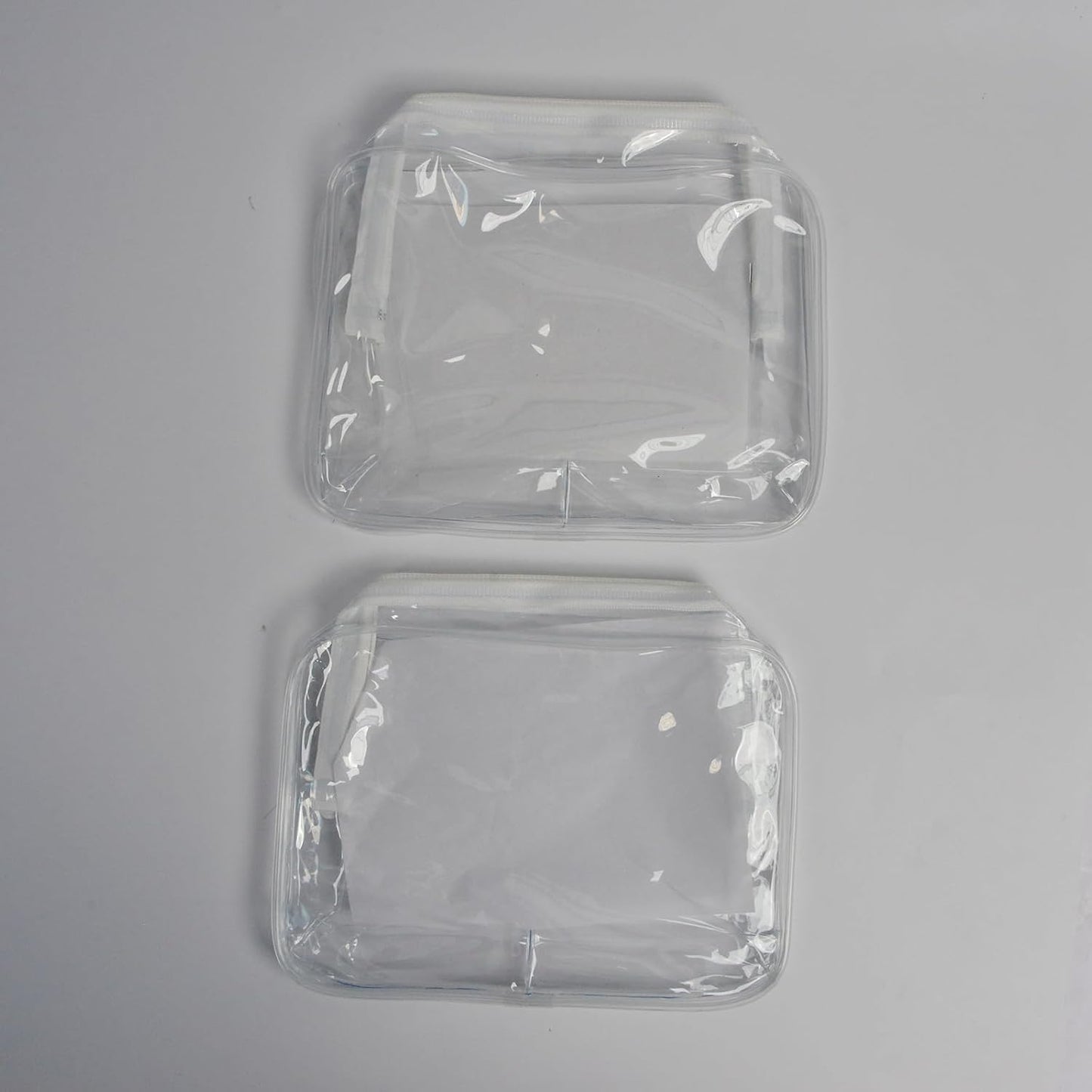 Lermende 2pcs Clear Toiletry Bag TSA Approved Travel Bag,Carry On for Travel,Airport Airline Accessories Compliant Bag,Quart Sized Makeup Cosmetic bag Women Men (Transparent, 2 Pack)