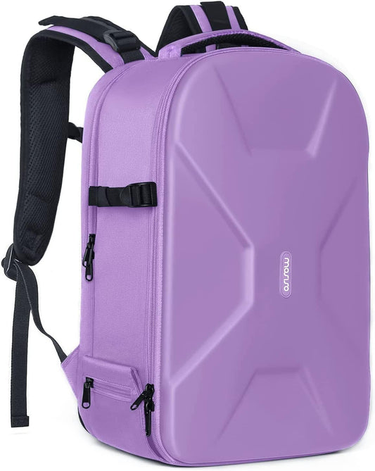 MOSISO Camera Backpack, DSLR/SLR/Mirrorless Photography Camera Bag 15-16 inch Waterproof Hardshell Case with Tripod Holder&Laptop Compartment Compatible with Canon/Nikon/Sony, Purple