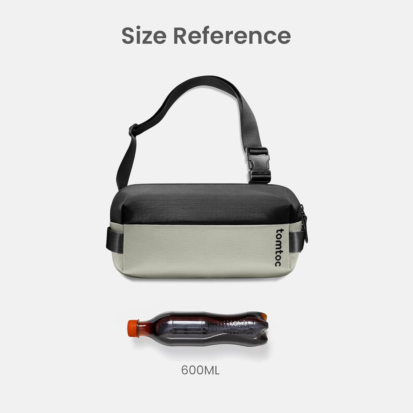 tomtoc Compact EDC Sling Bag, Minimalist Chest Shoulder Backpack Crossbody Bag for Men Women, Lightweight Carry Casual Bag