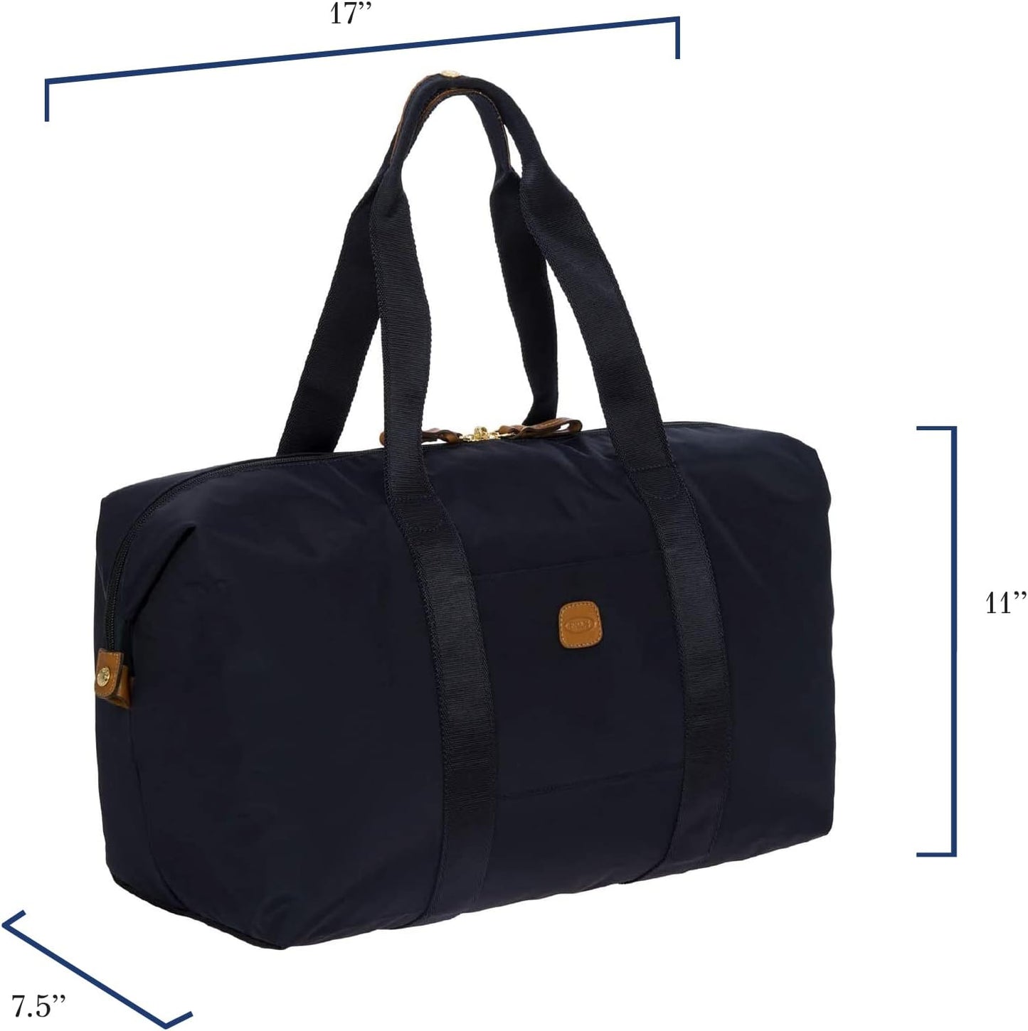 Bric's X-Bag/X-Travel 2.0 Folding Duffel Bag - 18" Carry On and Overnight Travel Bag - Navy