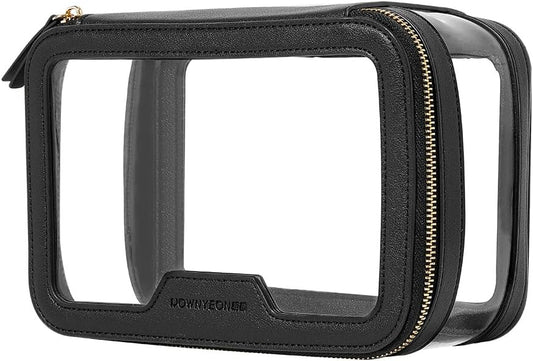 ROWNYEON Clear Makeup Case Toiletry Bag Multipurpose Travel Makeup Train Case Portable Cosmetic Organizer Transparent Storage Bag