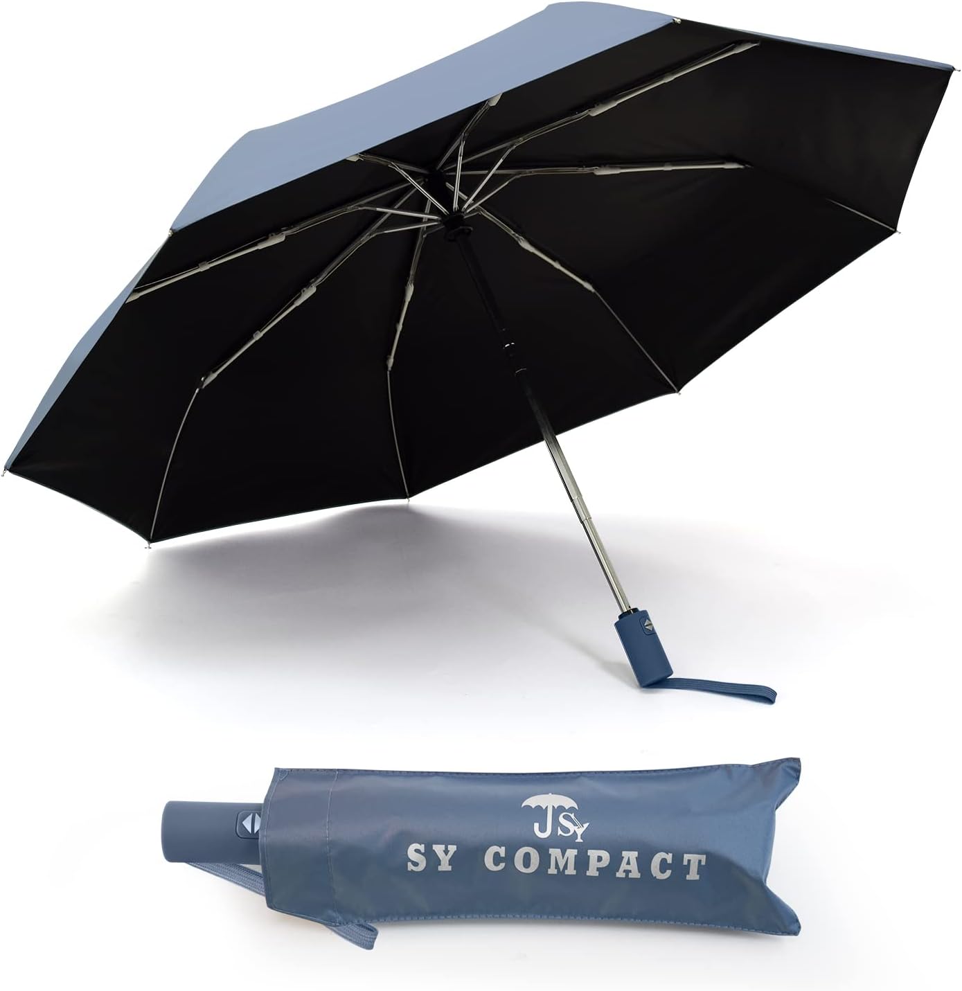 SY COMPACT Umbrella Automatic Travel Waterproof Light Folding Umbrellas Easy Carry for Women and Men