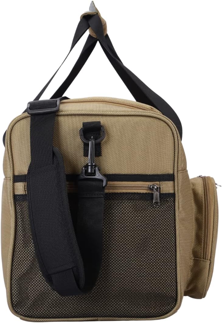 Large Sports Duffel Bag 20 inch for Travel Gym as Shoulder Bag and Hand Carry - Tan