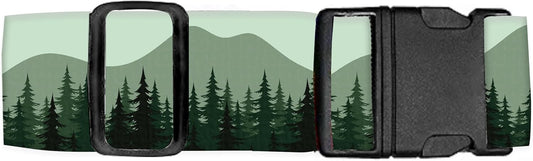 Luggage Straps for Suitcases Travel Belt Accessories, Cute Suitcase Strap, Adjustable Luggage Belt Strap, Heavy Duty with Quick-Release Buckle Luggage Strap Black Mountain