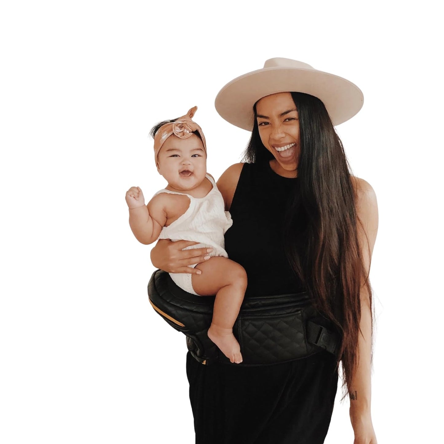 Tushbaby The Original Premium Quality Hip Seat Carrier – Safety-Certified Baby & Toddler Carrier with Secure Safety Buckles, No-Flimsy-Foam Design, Storage Pockets & Nursing Pillow. 0–3 yrs