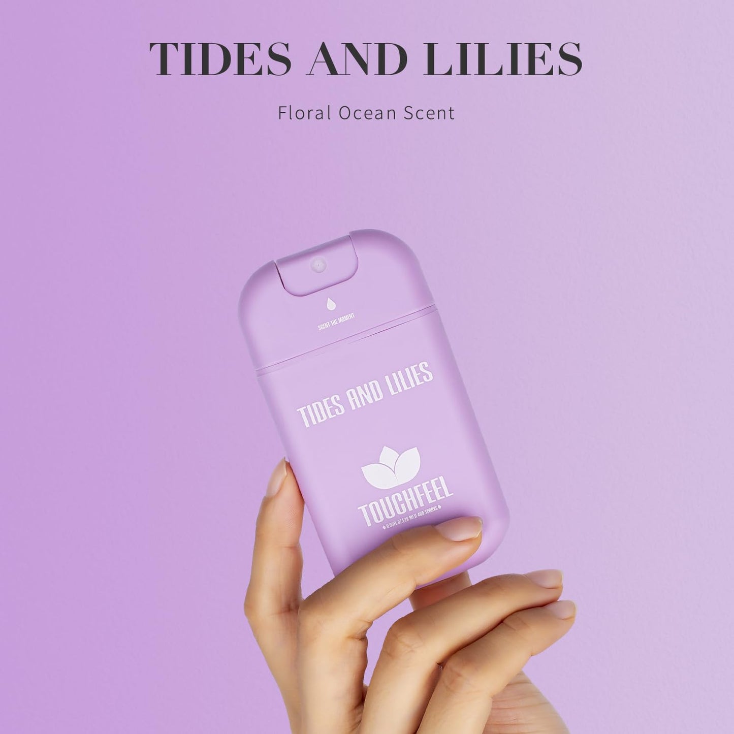 Power Mist Hand Sanitizer Spray, Scented Hydrating Hand Sanitizers Travel Size Refillable, Pocket Portable 3-Pack (Tides and Lilies) 0.93Fl Oz 460-Sprays Each