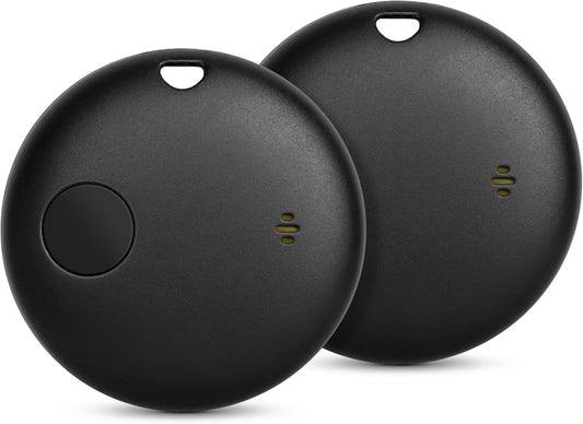 Geevon Smart Tag-2 Pack Bluetooth Tracker Work with Apple Find My (iOS Only).Item Finder for Keys, Wallet,Backpack, Luggage (2P Black)