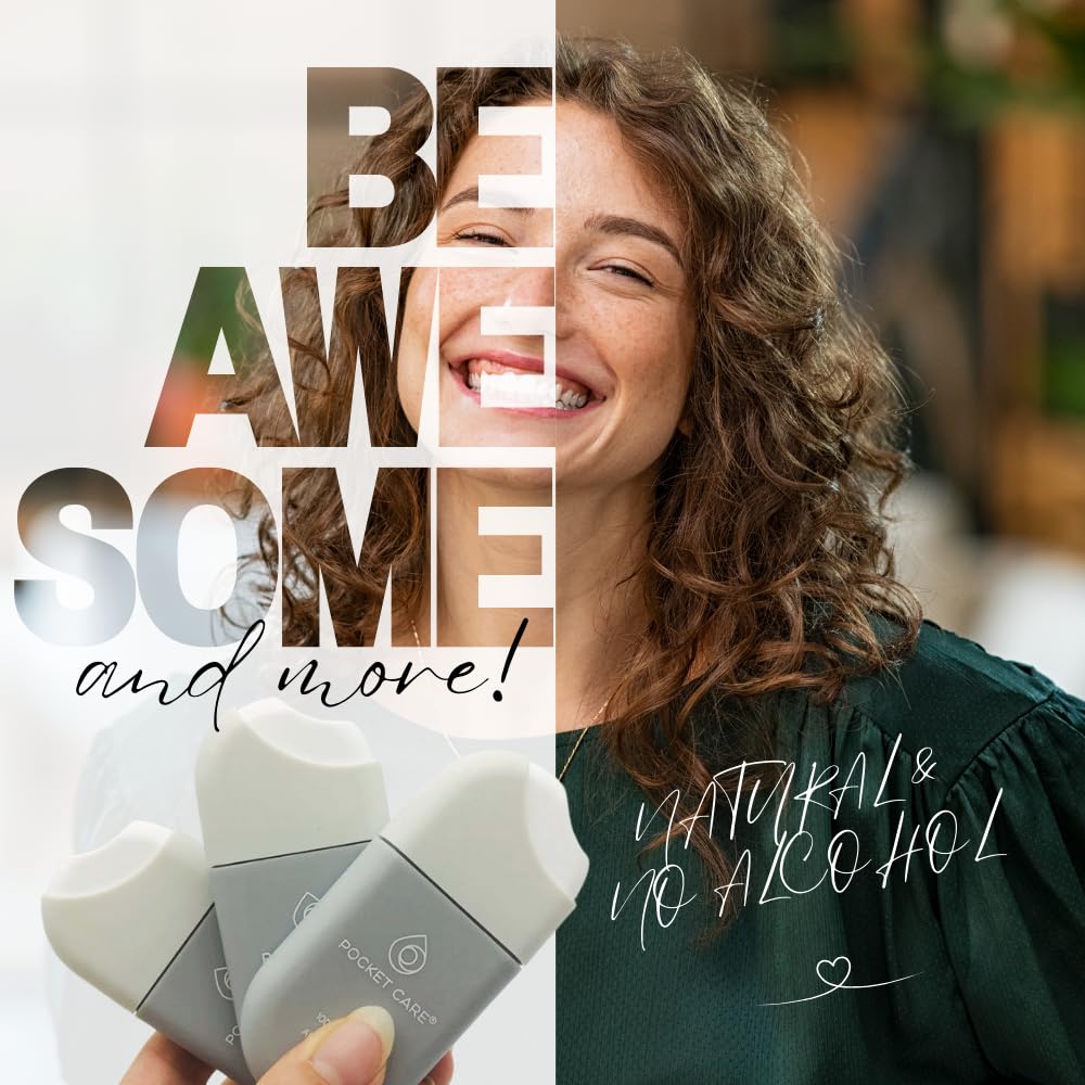 POCKET CARE | 2 Pack Sport Perfume Hand sanitizer Spray 15 ml - Spray for Hands | Organic Moisturizing Spray | Travel Size - Travel Accessories | 100% natural