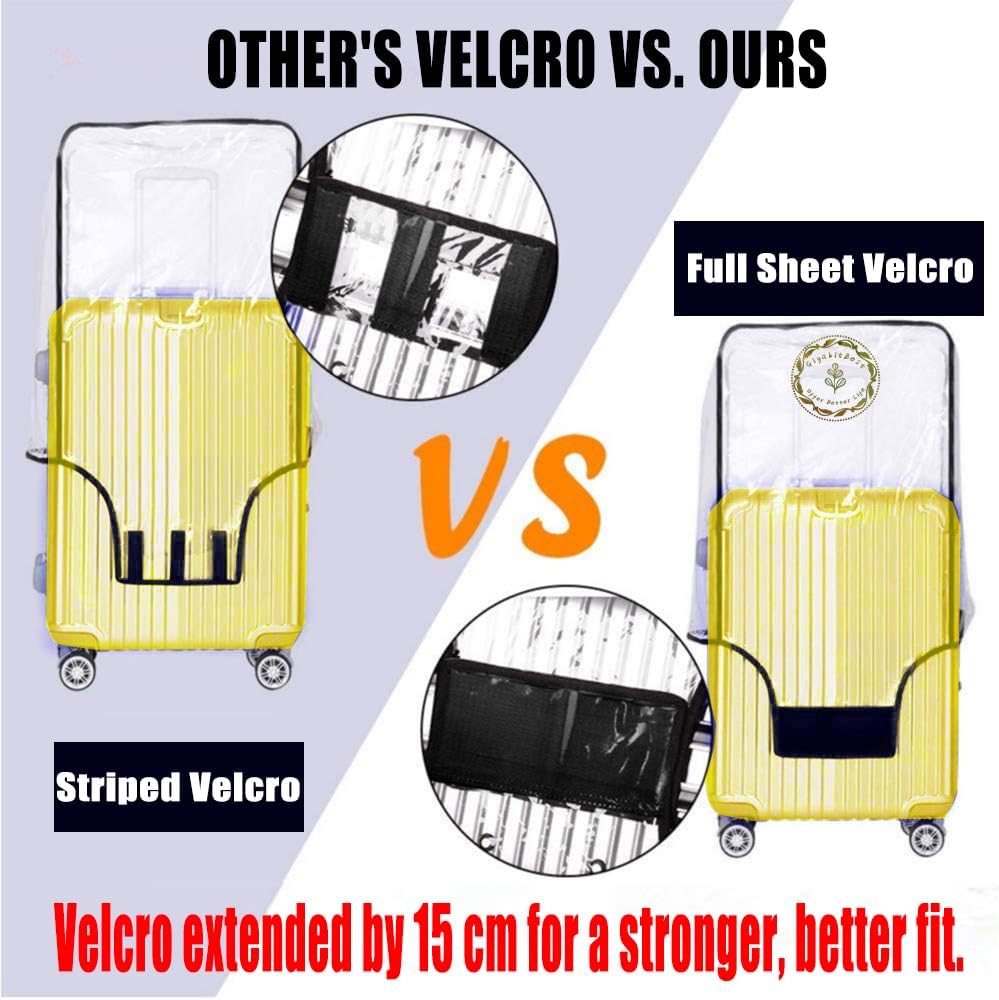 30 Inch Clear PVC Luggage Cover, 0.2mm Thick Lightweight Waterproof, Dustproof, Anti-Scratch Suitcase Cover, Luggage Covers for Suitcase TSA Approved, Fits 30"-31" Wheeled Luggage