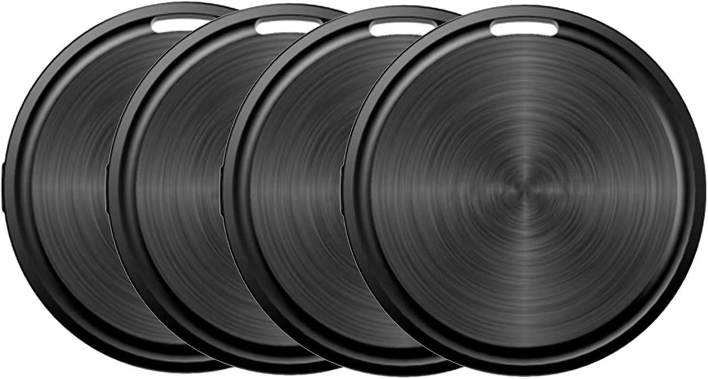 Android Tracker Bluetooth Smart Tag, Works with Google Find Hub App (NOT for iOS or Huawei), Replaceable Battery, Item Finder for Keys/Luggage/Suitcase/Backpack/Wallet, Black, 4 Pack