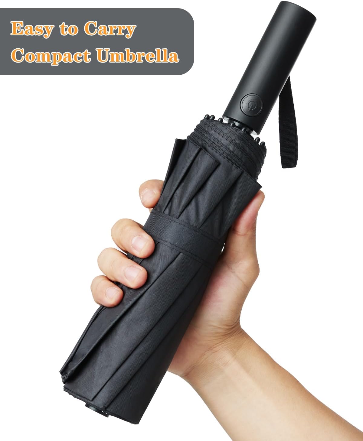 Large Double-Ribs Umbrella Automatic Folding Umbrella for Women Men, Travel, UPF 50+ UV Protection