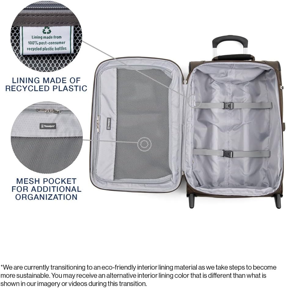 Travelpro Maxlite 5 Softside Expandable Upright 2 Wheel Carry-on Luggage, Lightweight, 22-Inch — Mocha