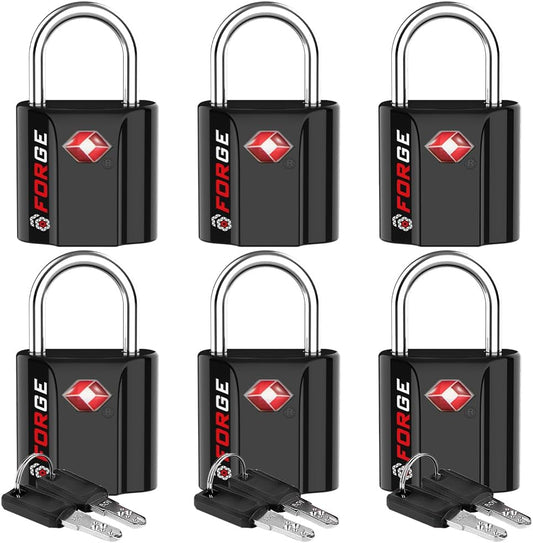 TSA Approved Luggage Locks, Ultra-Secure Dimple Key Travel Locks with Zinc Alloy Body