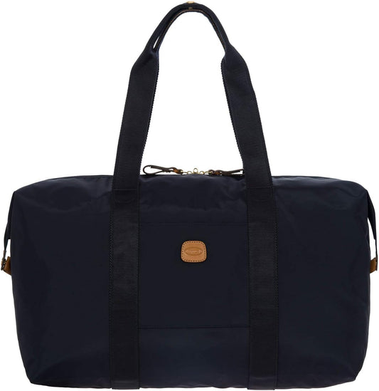 Bric's X-Bag/X-Travel 2.0 Folding Duffel Bag - 18" Carry On and Overnight Travel Bag - Navy