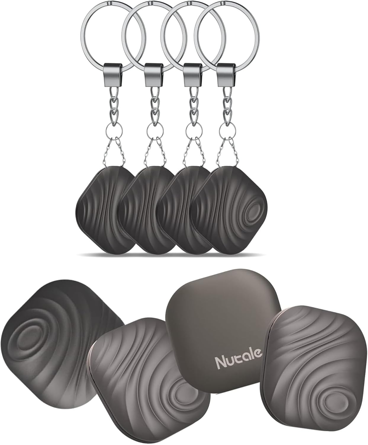 Smart Key Finder - Only iOS(Not for Android) - Bluetooth Smart Key Tracker Tag - Work for Apple Find My - Keep Track of The Items That Matter Most (4-Coffee)