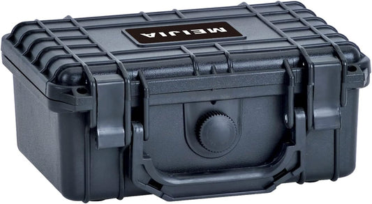 MEIJIA Portable All Weather IP67 Waterproof Protective Case, Hard Case,Camera Case With Customizable Foam,Fit Use of Drones, Cameras,Equipments (Black, 8.12x6.56x3.56inches)