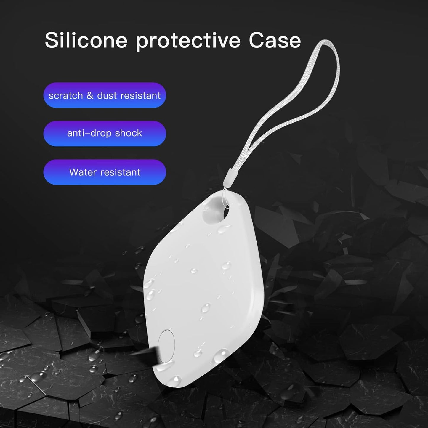 Air Tracker Tag 4 Pack Bluetooth Luggage Tracker tag Locator Works with Apple Find My,Smart Tracker for Suitcase, Bag, Backpack, Wallet,Replaceable Battery Smart tag Item Finder