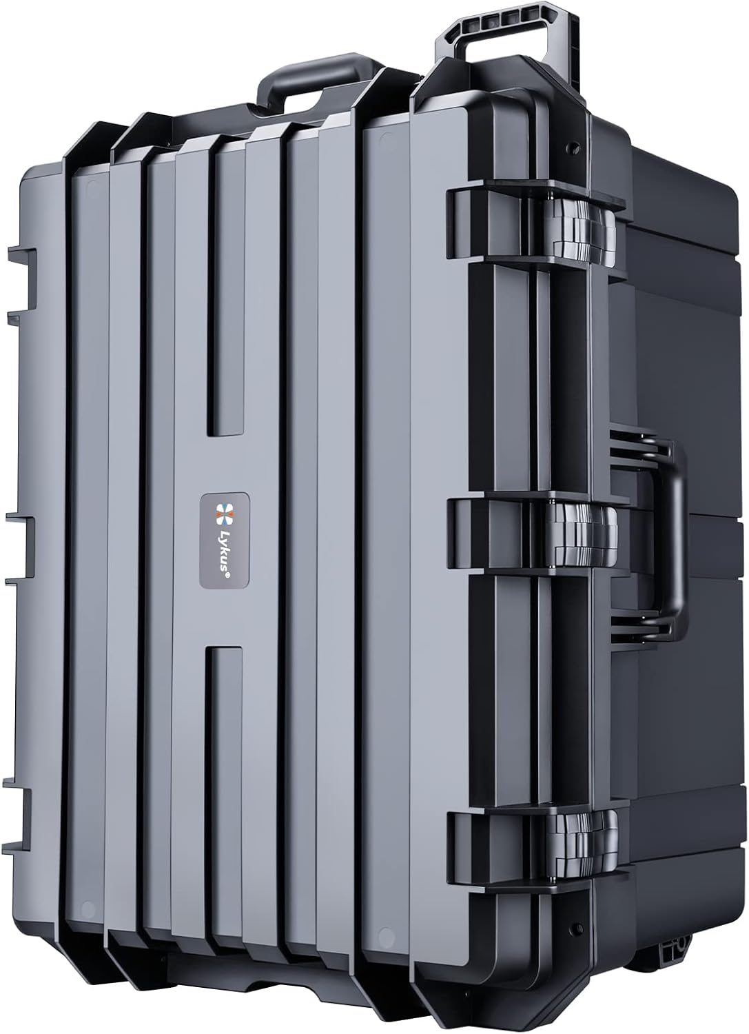 Lykus HC-7240 Large Waterproof Hard Case with Wheels and Customizable Foam, Interior Size 28.3x21.6x15.6 inch, Suitable for cameras, lenses, electronic equipment and more