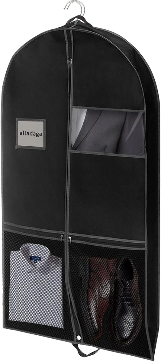 43" Garment Bag for Travel and Storage, Suit Bag with Duffle Design, Ideal for Hanging Clothes, Blazers, Dresses, Coats, and Wardrobes (1 Pack)