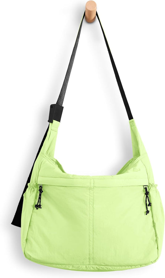 ODODOS 20L Crossbody Tote Bag Large Capacity Lightweight Hobo Shoulder Sling Bags for Gym Shopping Beach Travel