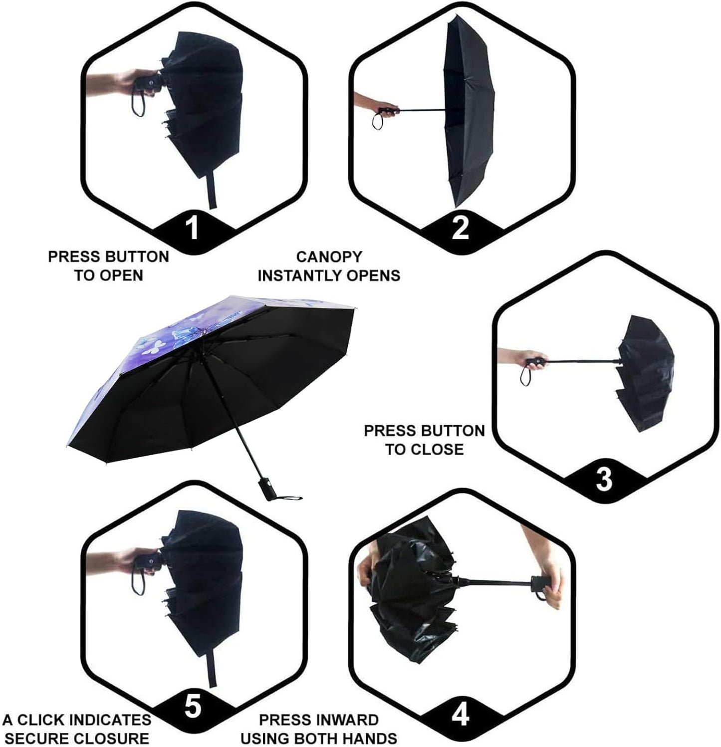 SY COMPACT Travel Umbrella Windproof Automatic Umbrellas Small Compact UV Sun Protection Factory Outlet Umbrella