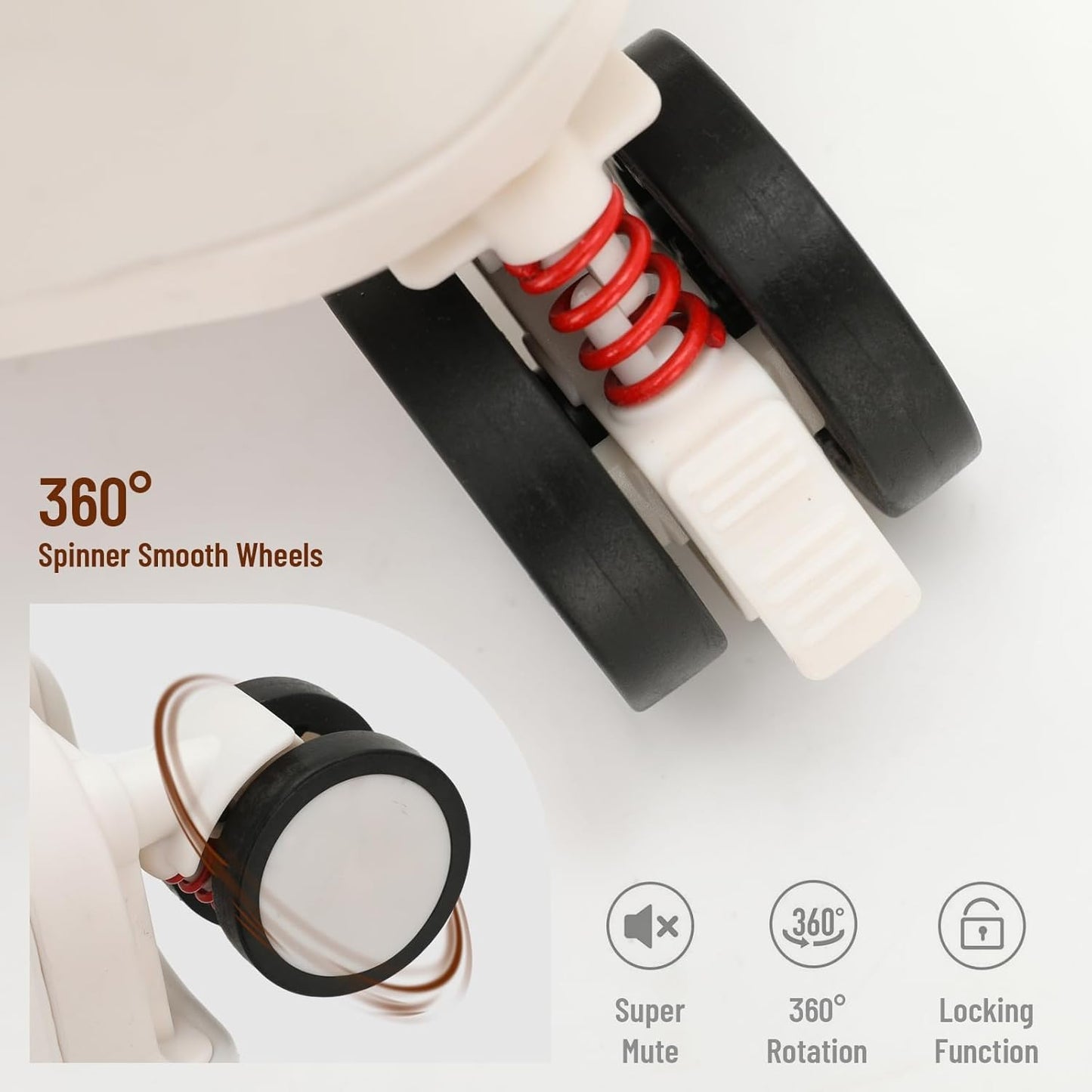 22'' Hardside Ride-On Suitcase with Seat for Kids & Adults – Travel Luggage with 360° Spinner Wheels, Lockable TSA Lock & Seat Belts, Foldable Stool for Airport Waiting