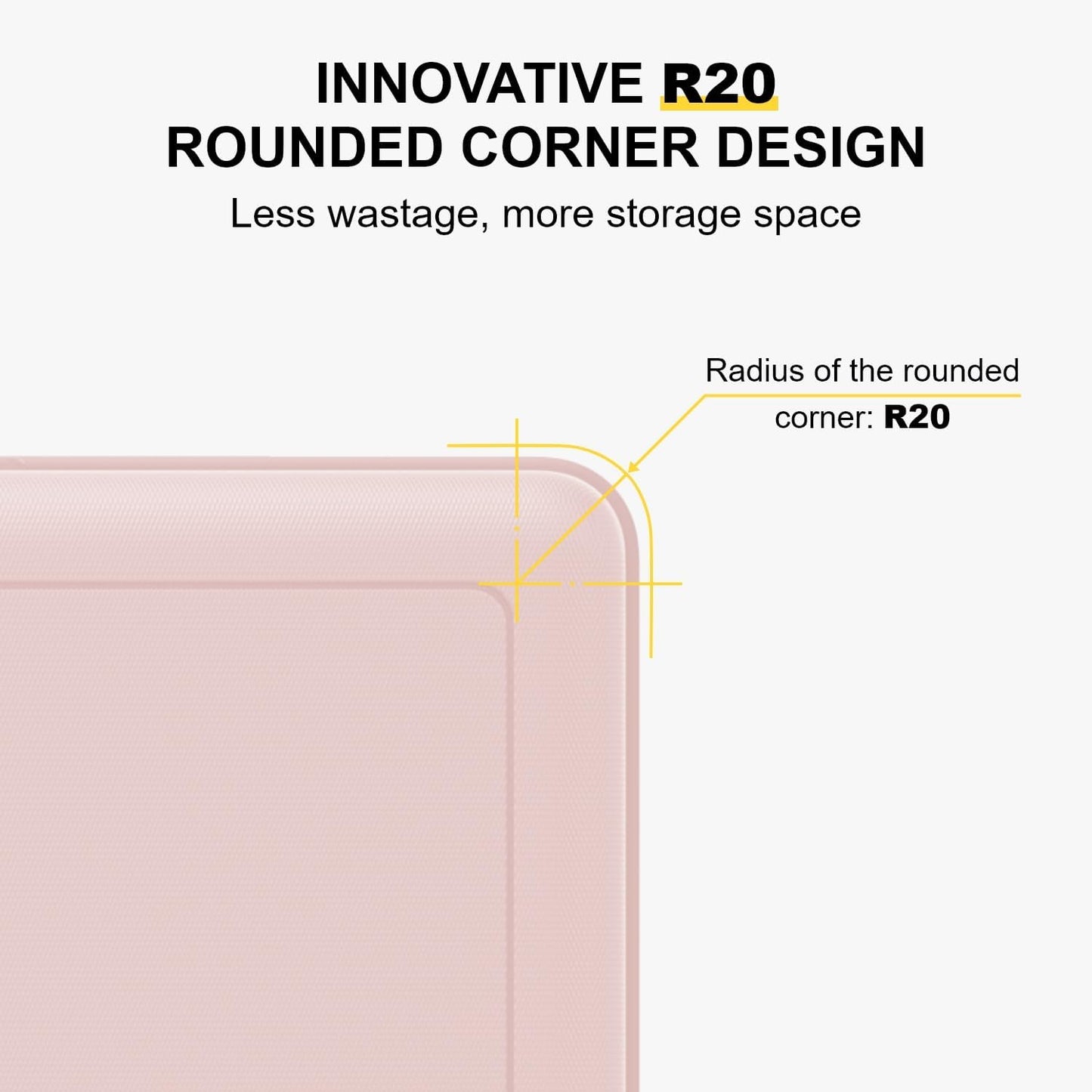 LEVEL8 Pink Suitcase with Spinner Wheels, Carry on Luggage Airline Approved, Suitcase for women Men, Lightweight Luminous Textured, Tsa Lock, 20 Inch