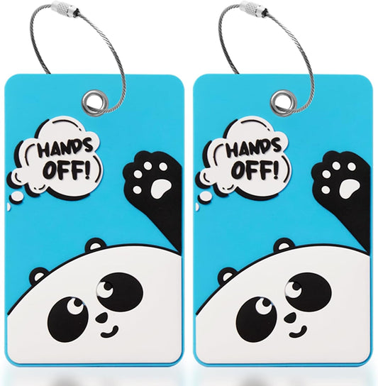 2PCS 2303 Bright Silicone Luggage tag (Blue)