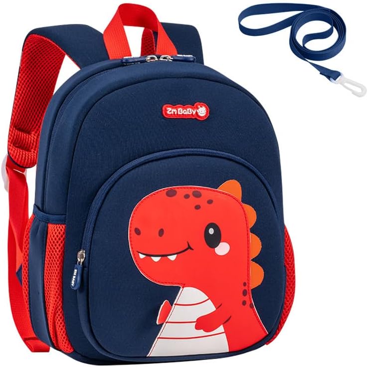 Padgene Toddler Backpacks Kids Preschool Backpack Waterproof Neoprene Animal Schoolbag Lunch backpack 3D Cartoon Mini Travel Bag for Boys Girls Ages 3-5