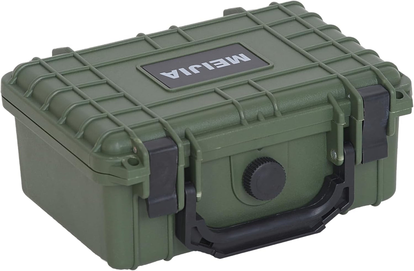 MEIJIA IP67 waterproof hard compact case,Customizable Fit Foam,8.12”x6.56”x 3.56”,Fit Use of Drones, Cameras,Equipments,lens (Green)