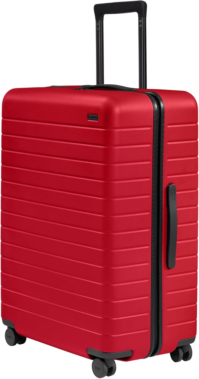 Away Large Checked Luggage, 29 Inch Hardside Suitcase with Spinner Wheels, Lightweight & Durable, TSA Lock, Cherry Red