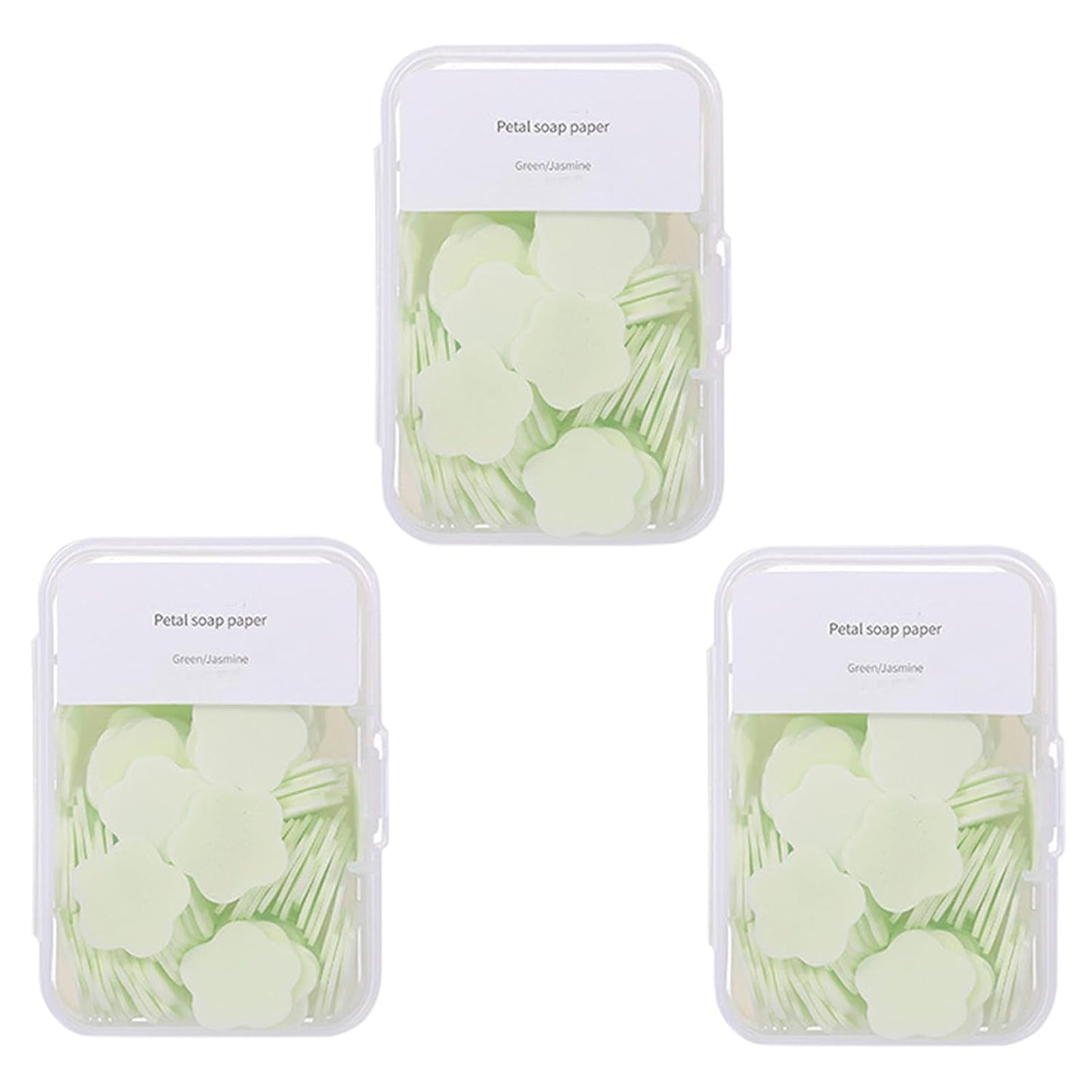 300pcs Portable Hand Washing Soap Sheets, Scented Mini Soap Sheets, Disposable Soluble Soap for Outdoor Travel, Camping, Hiking (Green)