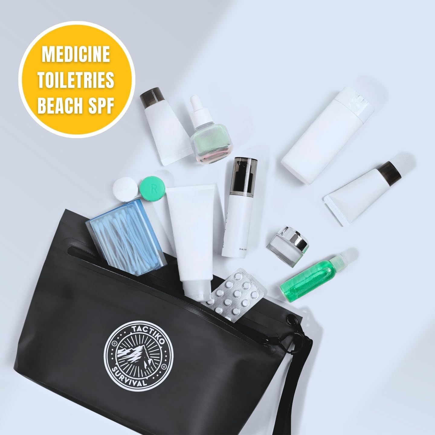 3-Pack Tactiko Heavy-Duty Splash Water Resistant Zipper Pouches - 3 L Hold-All Organizers for Dry Bags, Travel Bags (3, Red/Blue/Black)