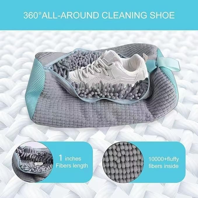 Laundry Shoe Bags for Washing Machine, 2Pcs Shoe Washing Bag Shoe Laundry Bag for Washer and Dryer Reusable Shoe Washing Bags Shoe Washing Machine Bag (Grey-2Pcs)