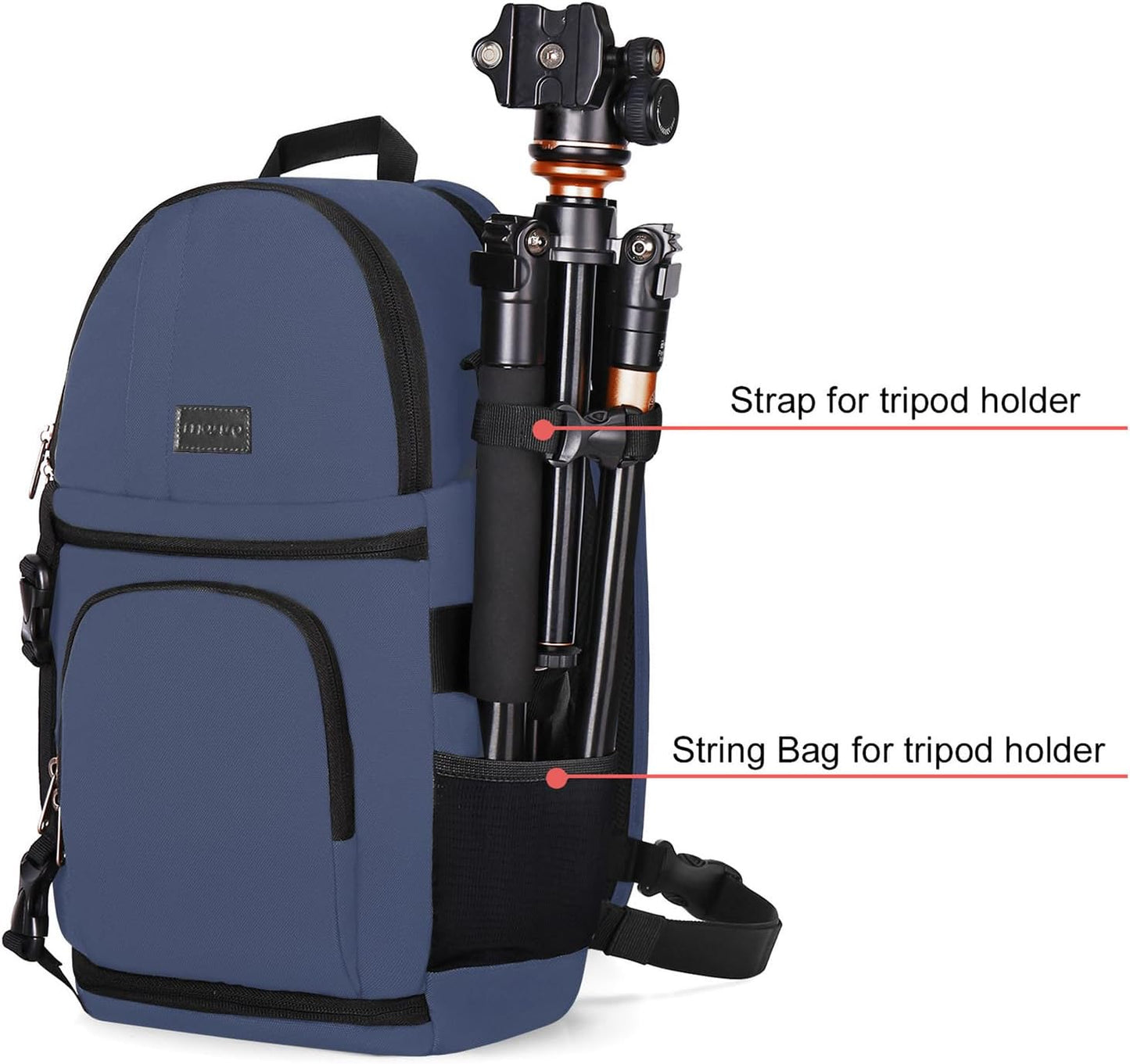 MOSISO Camera Sling Bag, DSLR/SLR/Mirrorless Camera Backpack Case Shockproof Photography Backpack with Tripod Holder & Removable Modular Inserts Compatible with Canon/Nikon/Sony/Fuji