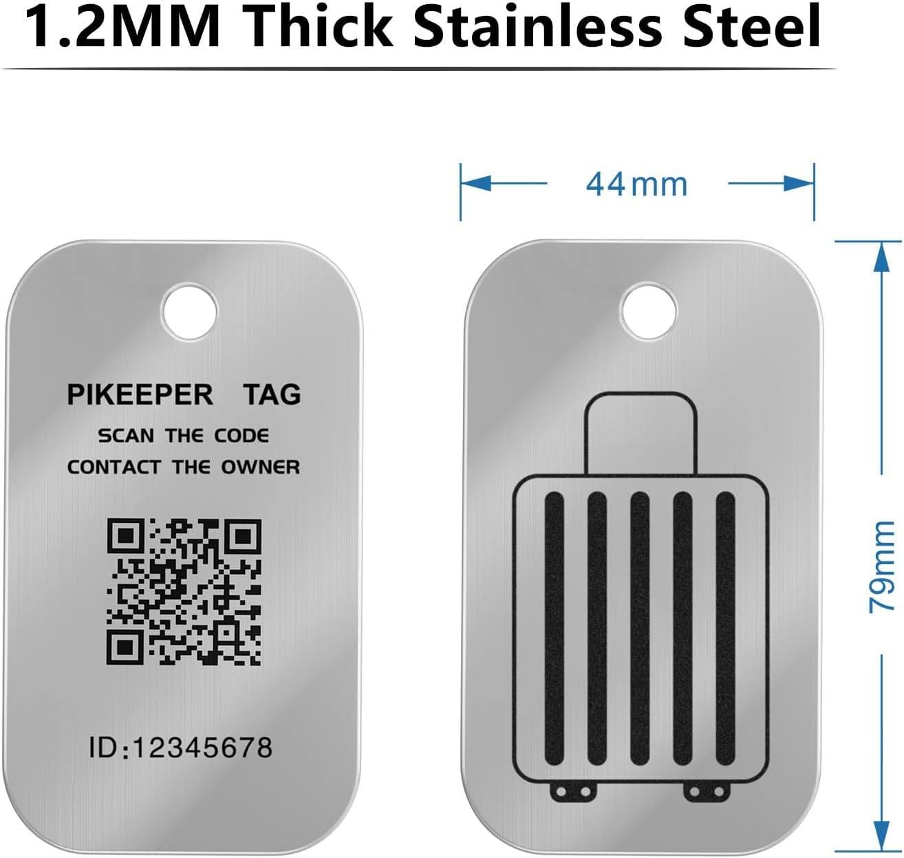 Smart Luggage Tags for Suitcases - Waterproof QR Code Bag Tags with Location Notification When Scanned, Self-Modifiable Info, Durable & Personalized Backpack Travel ID Tags