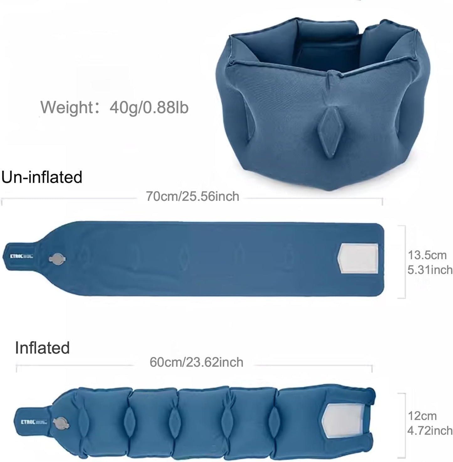 Inflatable Neck Pillow for Traveling on Plane, Inflatable Travel Pillows for Airplanes, Neck Pillow for Long Flight, Blow Up Neck Pillows for Air Travel
