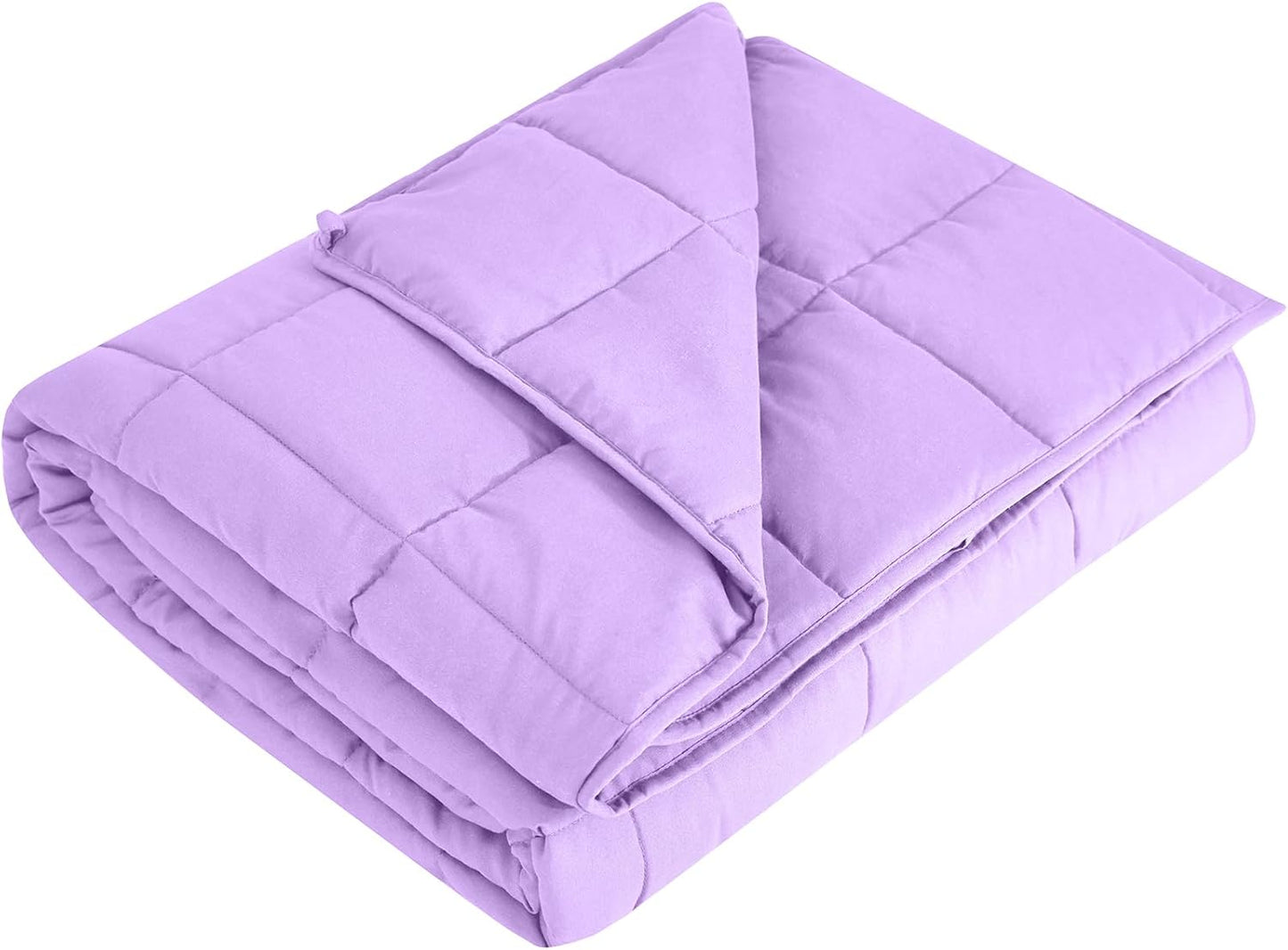L'AGRATY Weighted Blanket - 48"x72" 20lbs Cooling Breathable Heavy Blanket with Glass Beads for Adult All-Season
